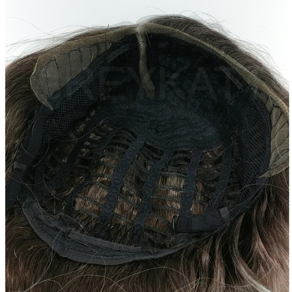 Gray pink blue lace front long wavy wig - Picture 5 of 6